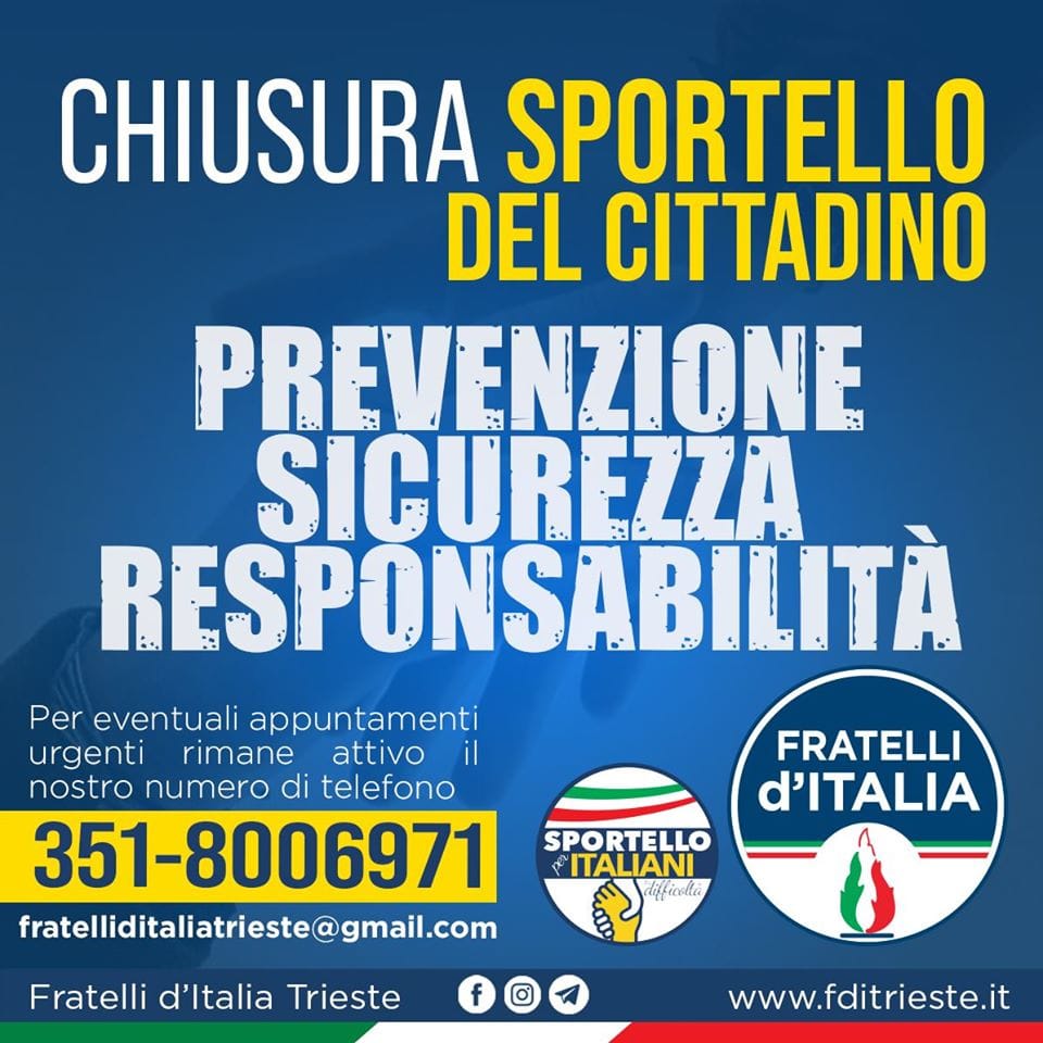 sportello cittadino chiuso