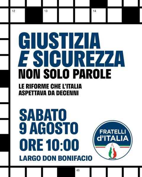 giustizia sicurezza cruciverba