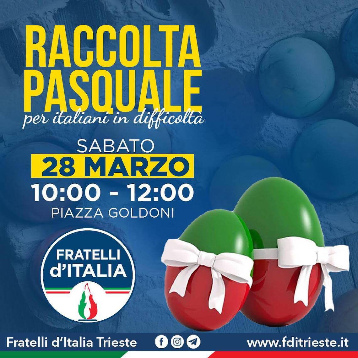 FdI raccolta pasquale 2026 Trieste