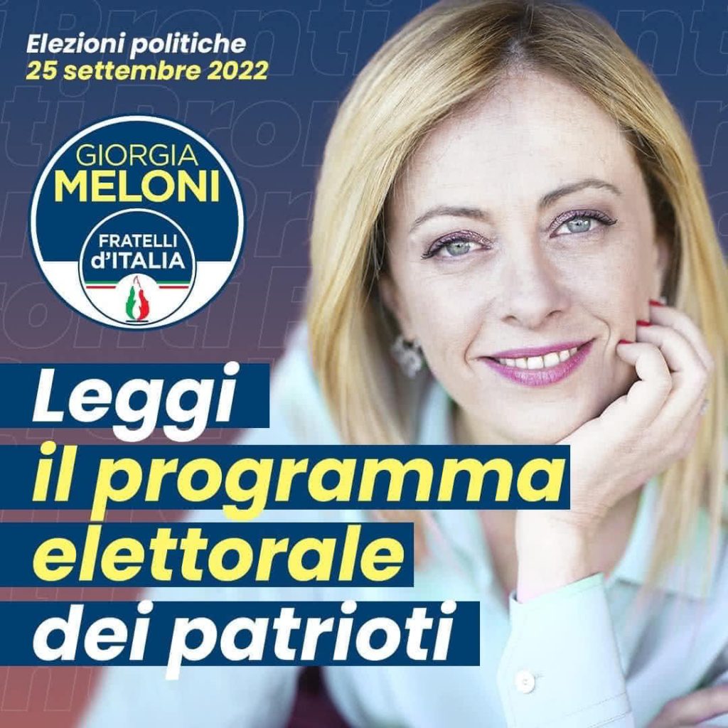 Giorgia Meloni elezioni politiche 2022
