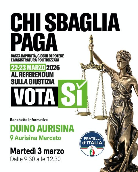 banchetto referendum giustizia Duino Aurisina