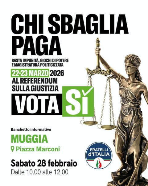 banchetto referendum giustizia Muggia