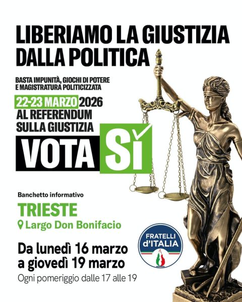 banchetto informativo referendum giustizia Trieste