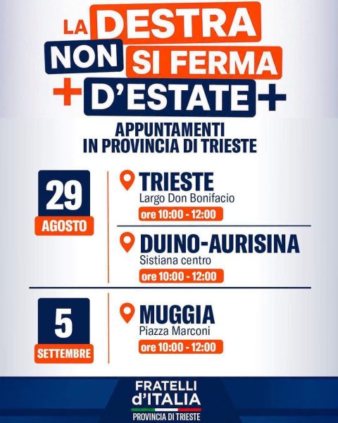 La destra non si ferma in estate