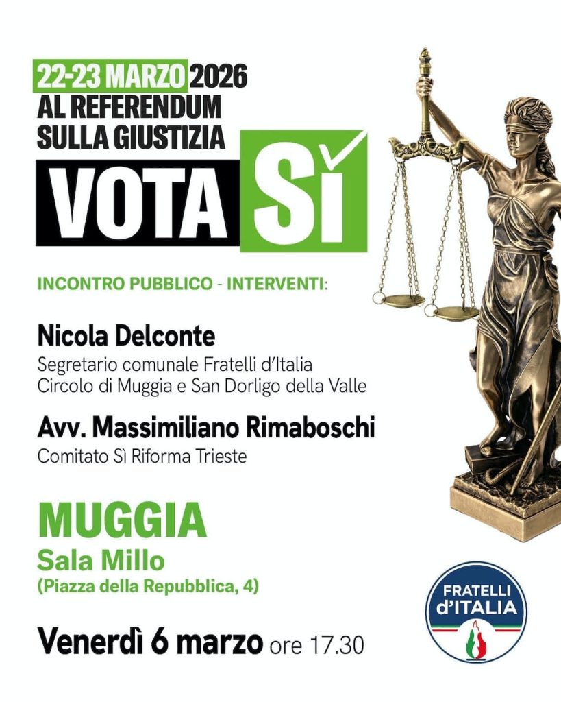 incontro pubblico referendum giustizia Muggia