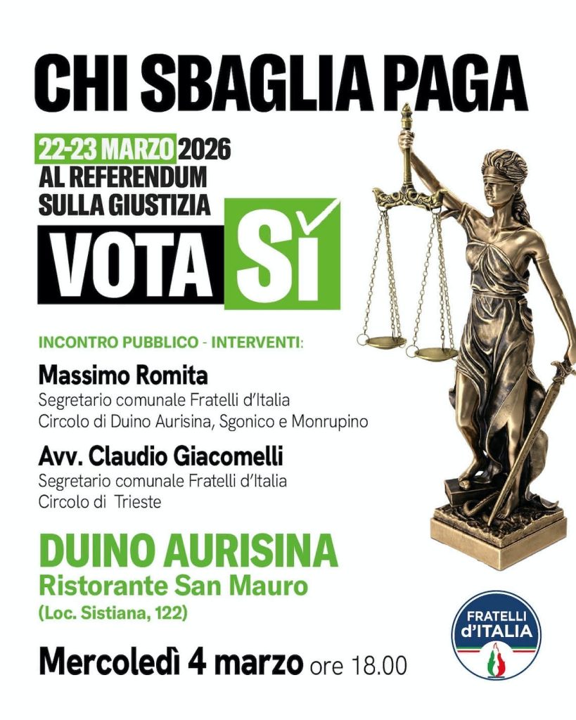 incontro pubblico referendum giustizia Sistiana
