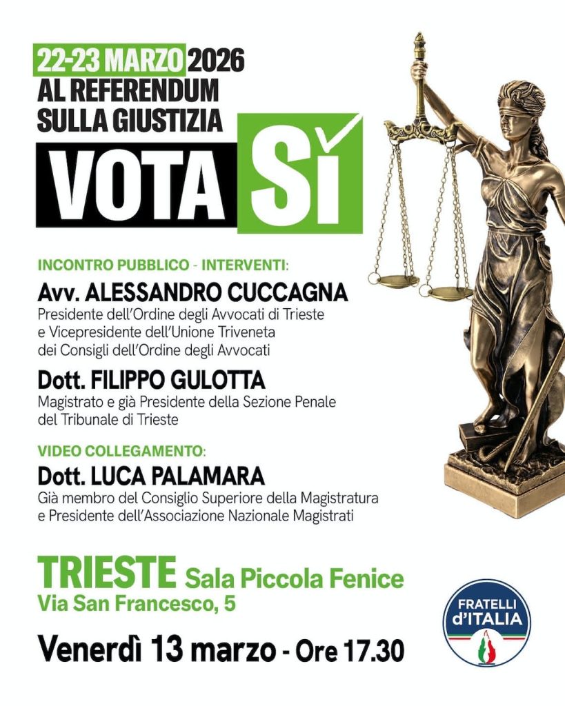 incontro pubblico referendum giustizia Trieste
