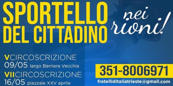 sportello del cittadino nei rioni - Trieste 2026
